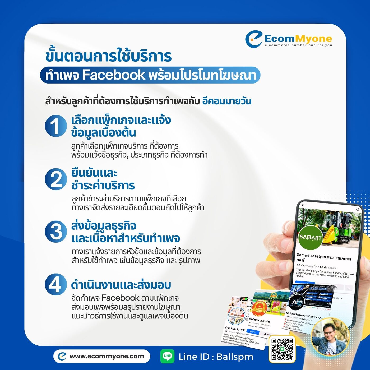 ขั้นตอนการใช้บริการทำเพจ Facebook พร้อมโปรโมทโฆษณา